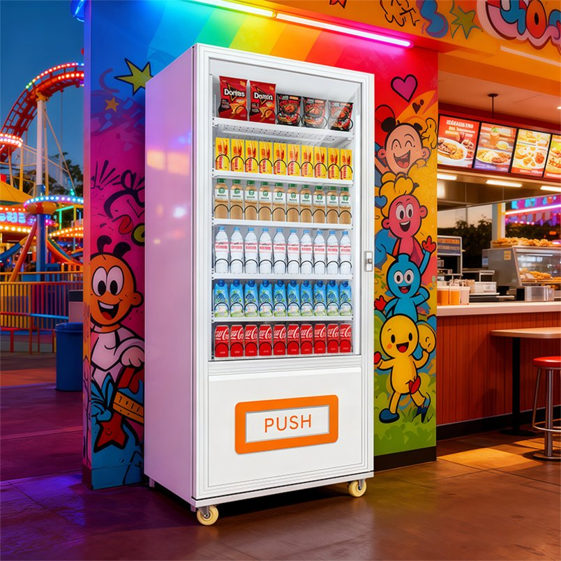 Custom Color Logo Design Branded Outdoor Retail Vending Machine