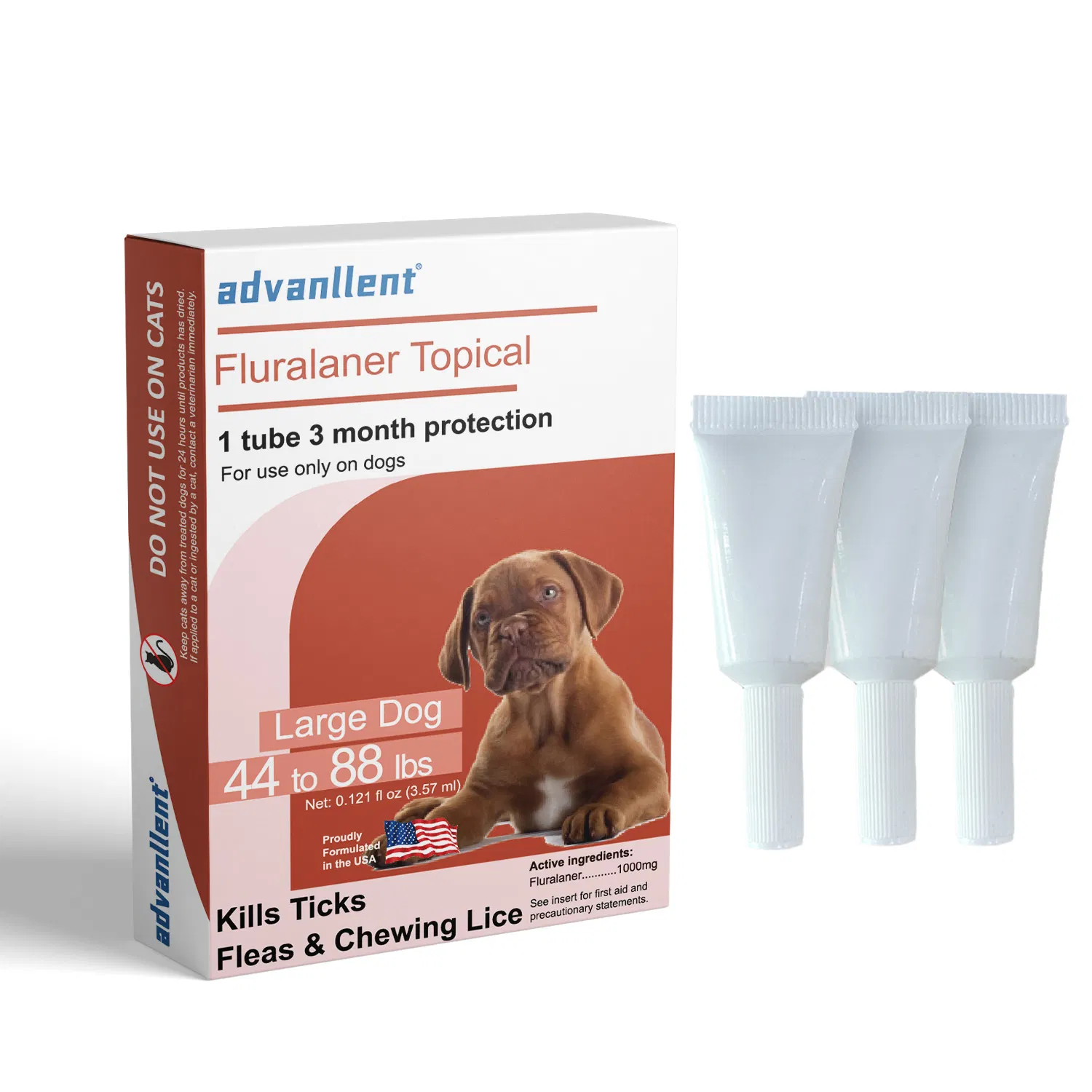 Flea and Tick Prevention Supplement for Large Dog, Pet Repelling Tick Drug, Fluralaner Deworming Drop Treatment