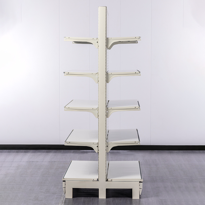Double Sided Branded Supermarket Shelf for Retail Stores with Custom Graphics