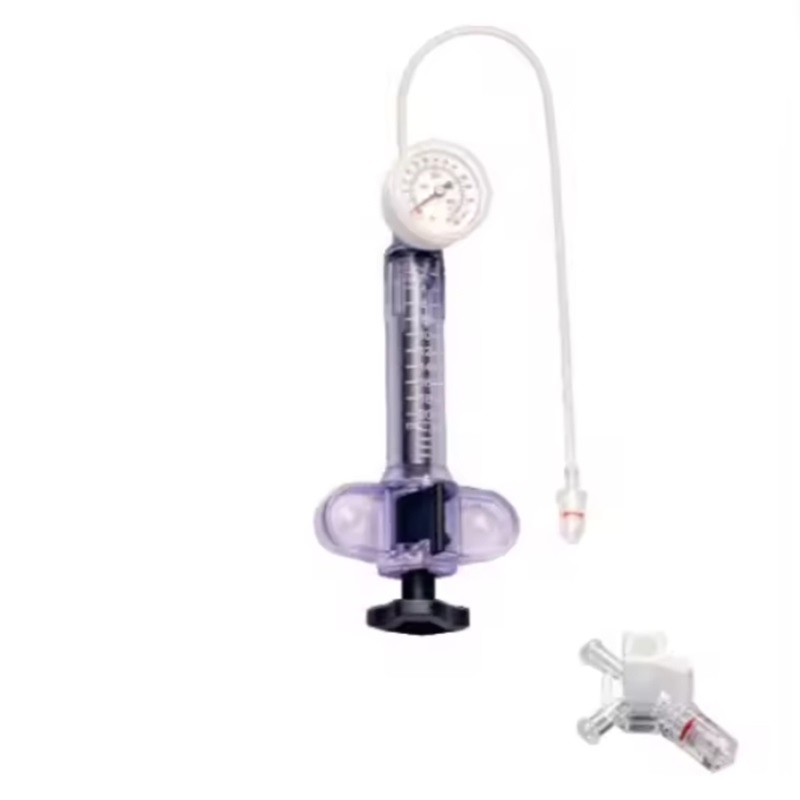 High Quality Disposable Medical One Handed Prep Ptca Angioplasty Balloon Inflation Device