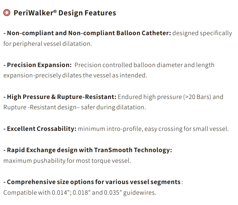 Advanced Percutaneous Transluminal Angioplasty Balloon Catheter for Optimal Vascular Access