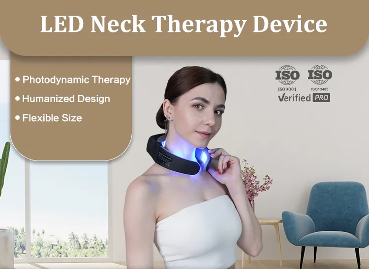 Home Use Medical Product Neck Red and Blue Light LED Therapy