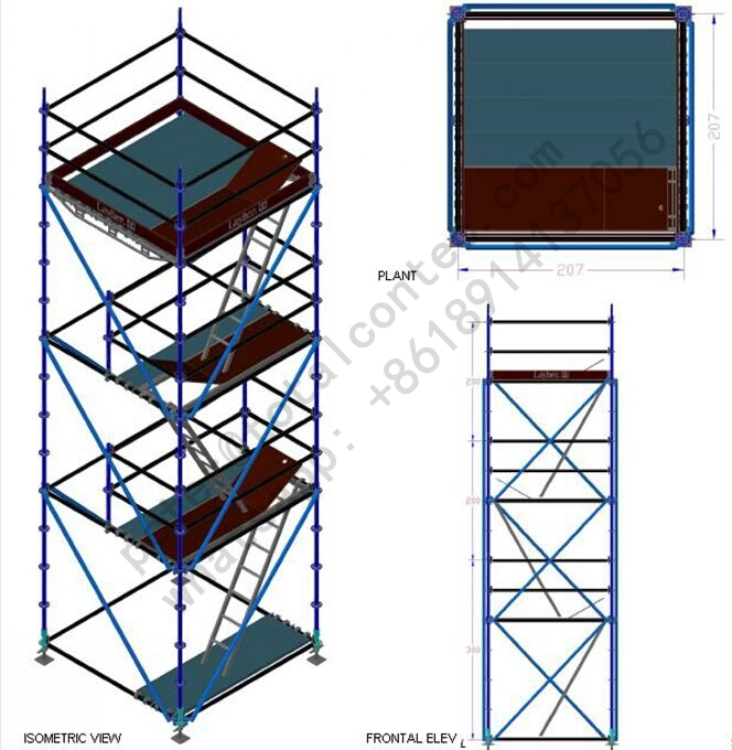 Safe Durable Multidirectional Scaffold with CE SGS Approved