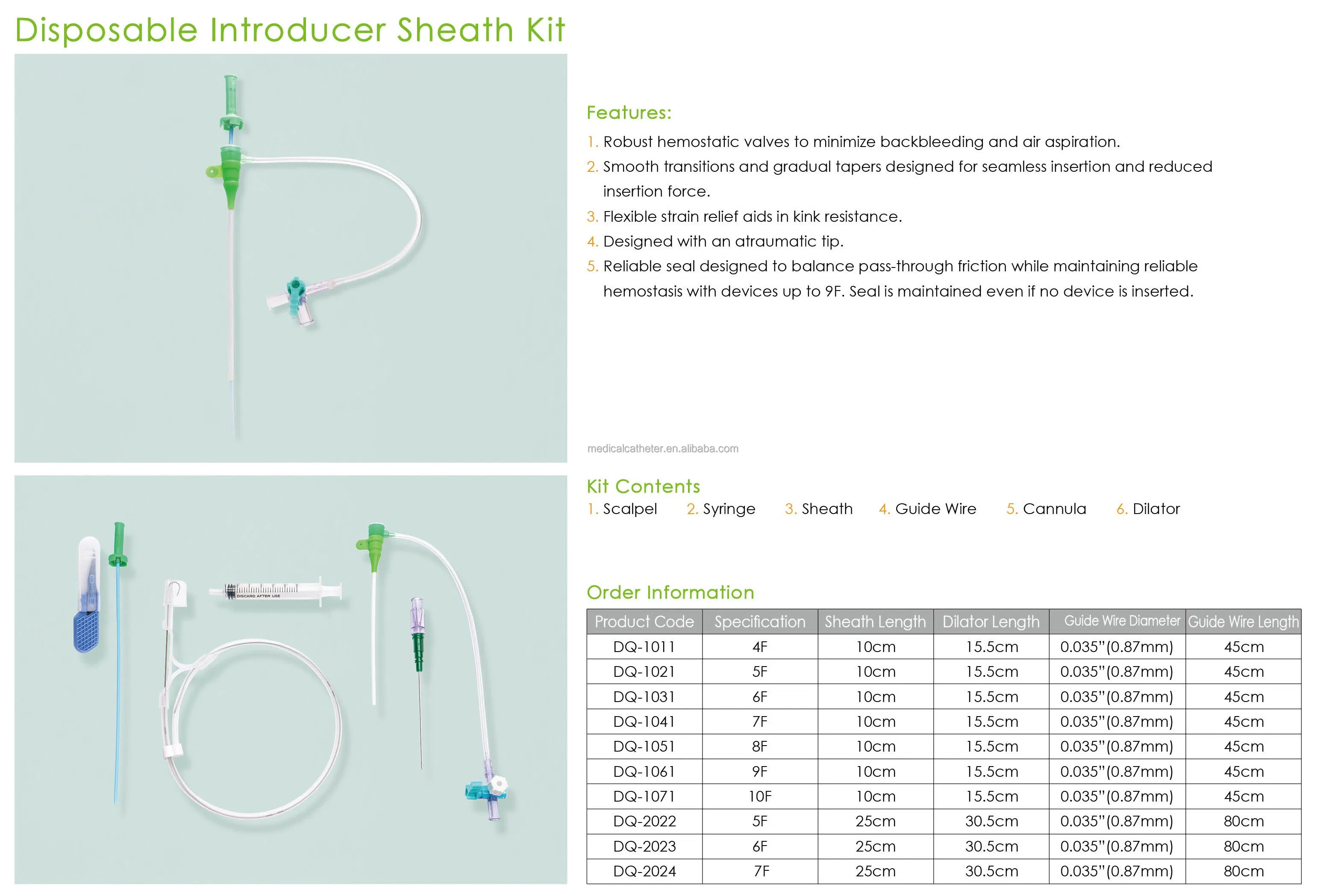 Advanced Surgical Introducer Catheter Sheath for Medical Use