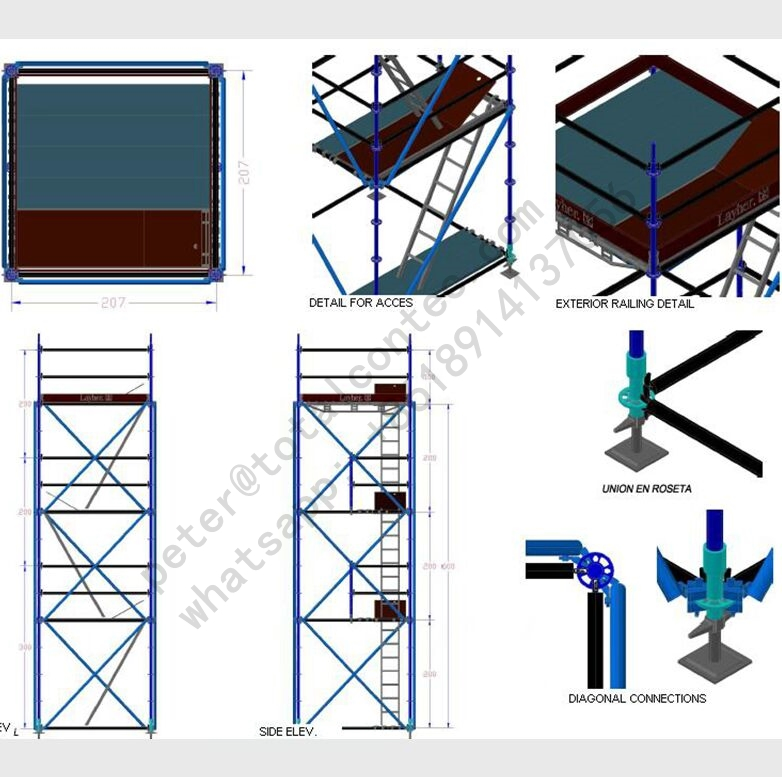 Safe Durable Multidirectional Scaffold with CE SGS Approved