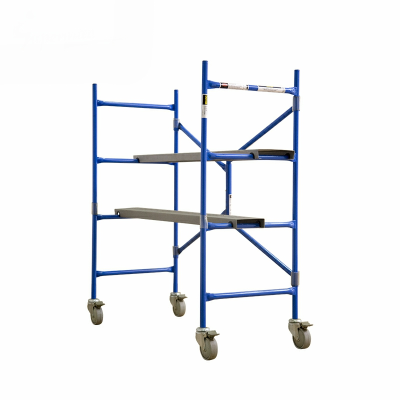 Versatile Steel Scaffold with Foldable Design and Wheels
