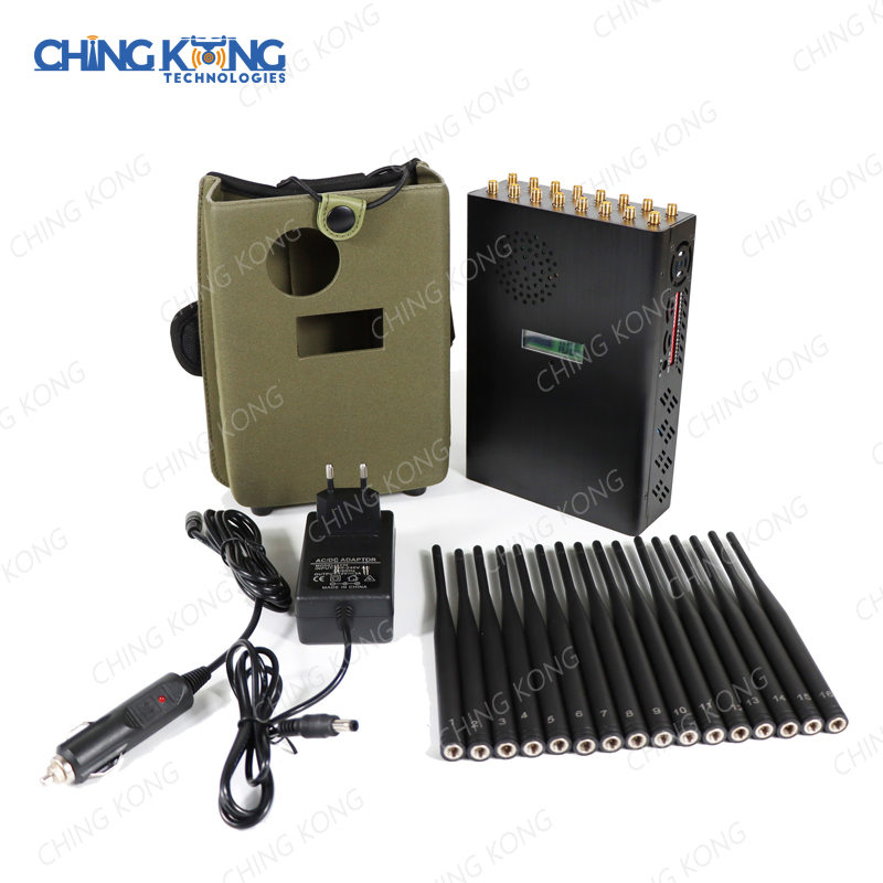 16 Antennas Total 16W GPS Bluetooth Wi-Fi 4G 5g Mobile Signal Jamming Devices Mobile Shielding Wireless Shielding Devices