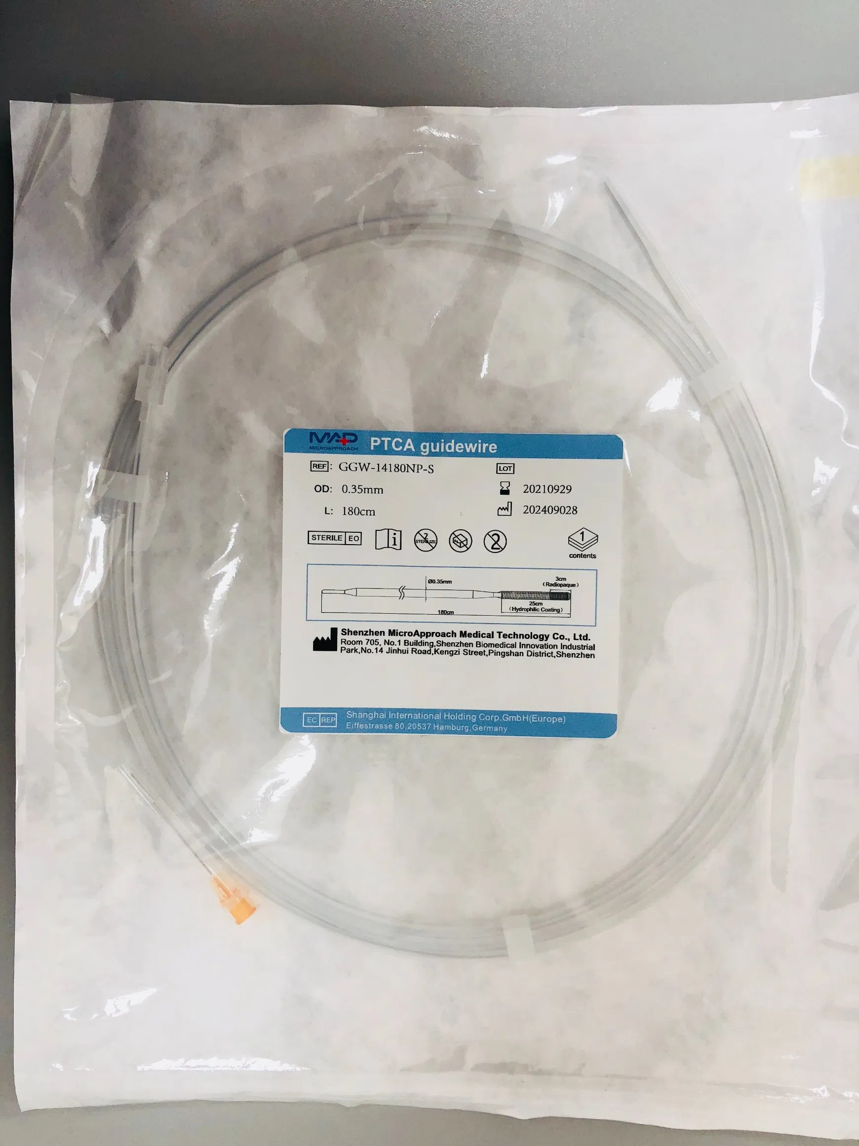 Microapproach Ptca Guidewire with ISO Certificate