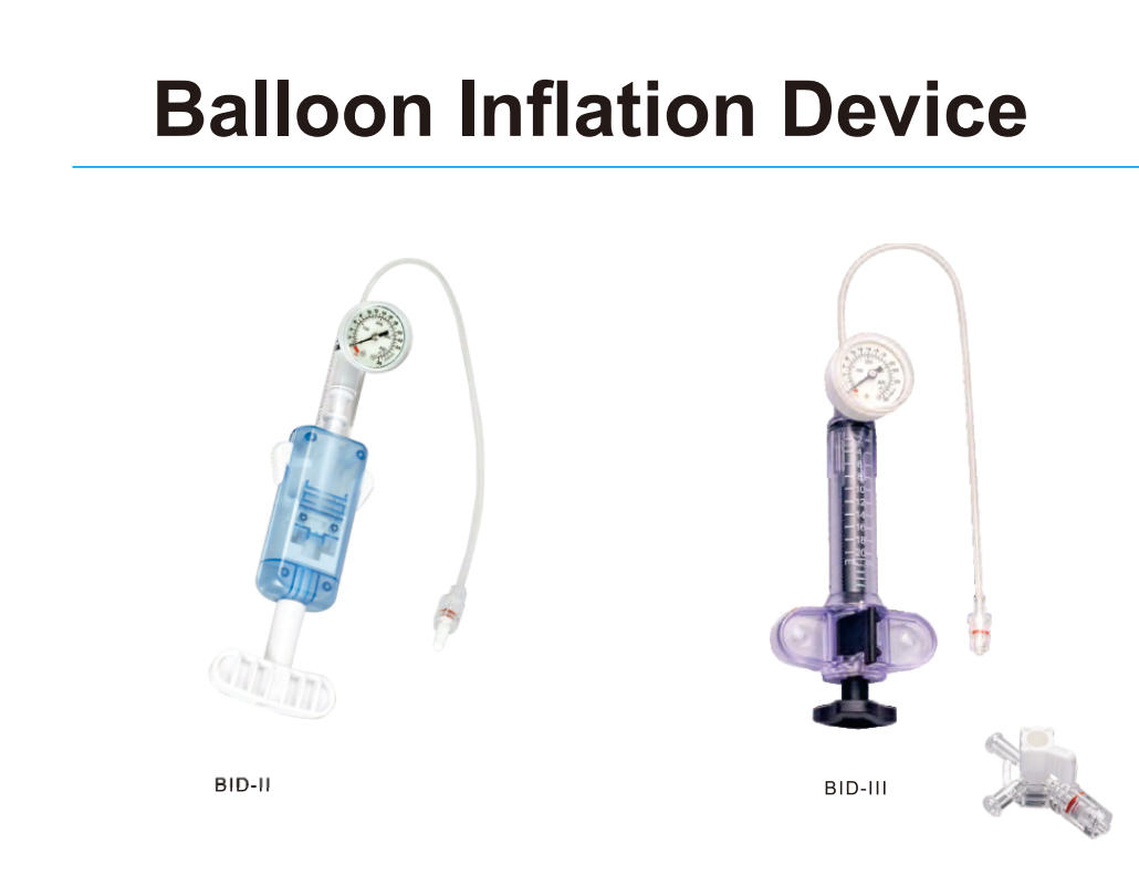 Disposable Supply Inflator Balloon Catheter Renal Artery Angioplasty Ptca Balloon Inflation Device