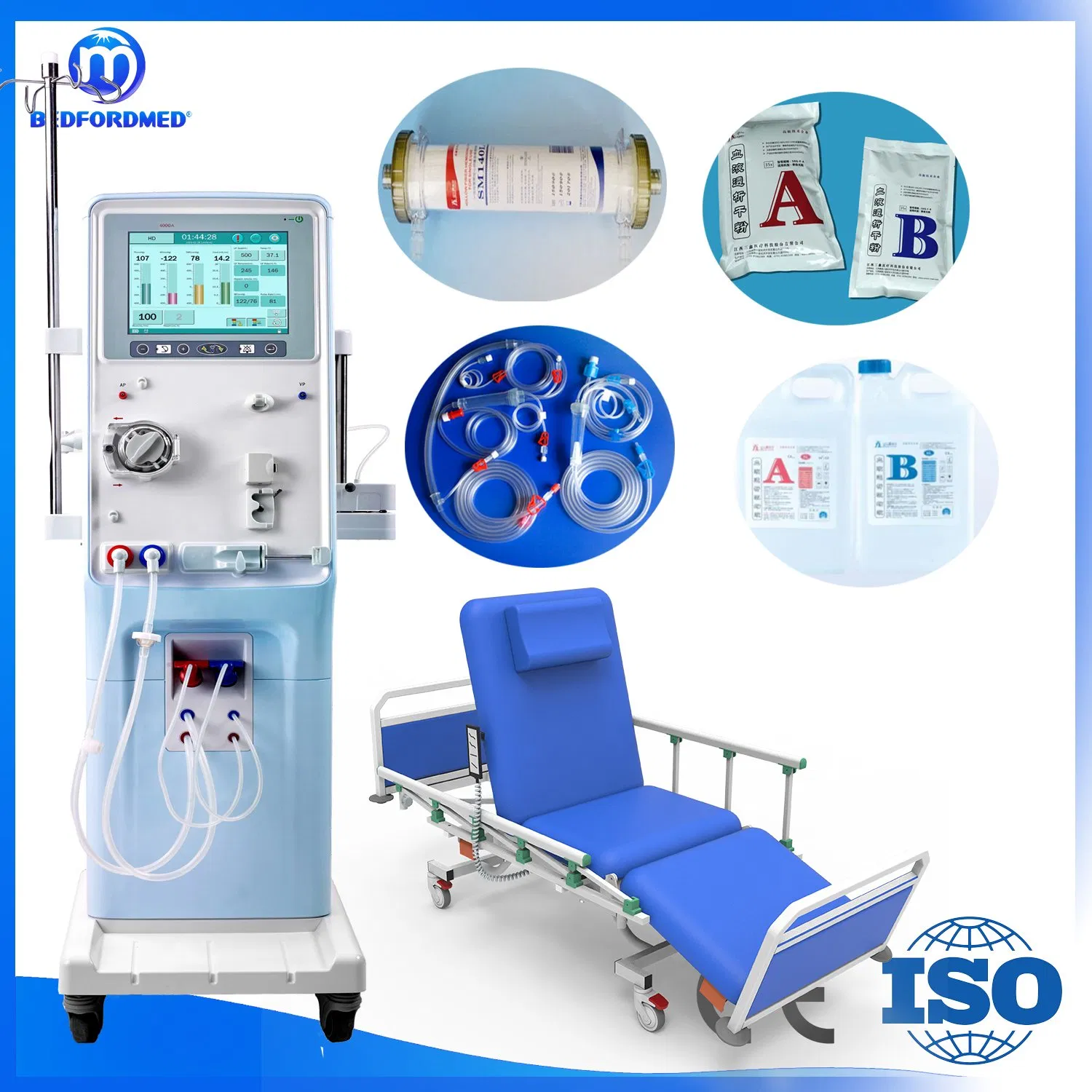Therapy Equipment Hemodialysis Delicated Chair with IV Pole (ME-280)
