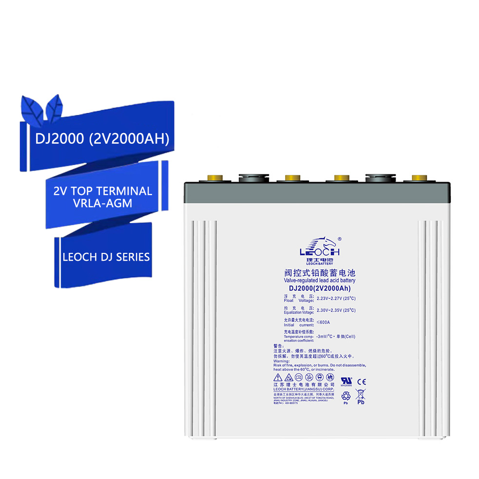 Leoch DJ2000 2V 2000ah Long Cycle Life Gel Battery for Renewable Energy Storage Data Center