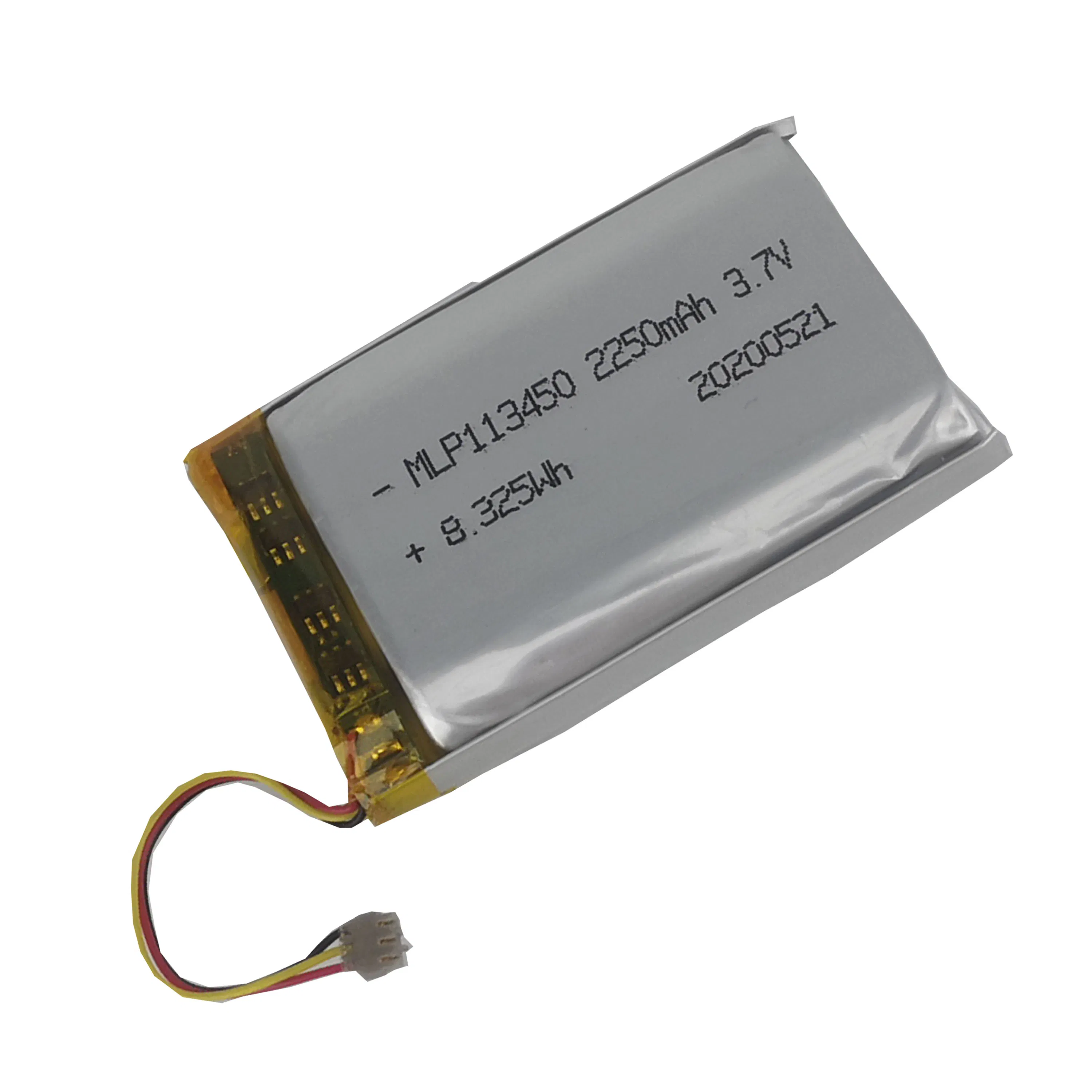 High Quality 3.7V 2250mAh Lithium Polymer Battery 113450 Rechargeable Lithium Battery for Power Portable Exchange Devices Power Tools with RoHS Ce Un38.3