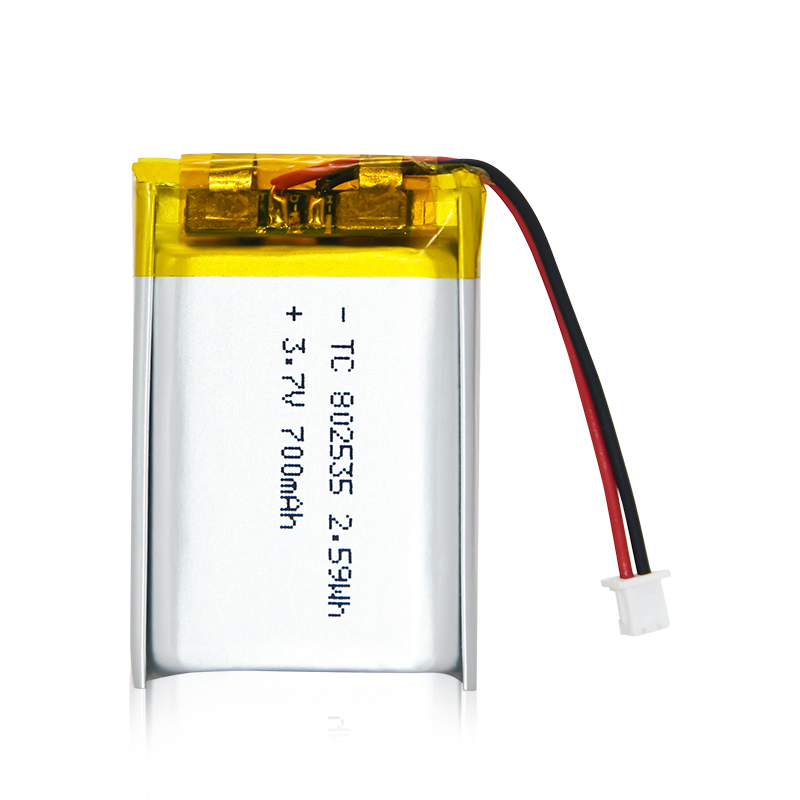 Customized OEM 1800mAh 1200mAh 850mAh 700mAh Rechargeable 802535 Li Ion Li-ion Lithium Polymer 3.7V 2200mAh Lipo Battery