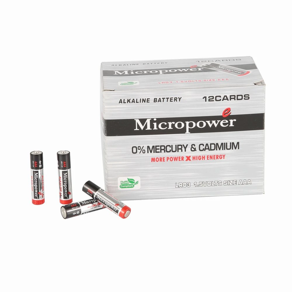 Wholesale 1.5V 140min AAA Am4 Lr03 Super Alkaline Battery for Electric Cars