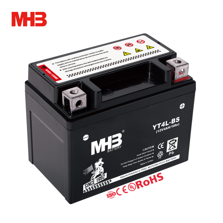 Mhb Yt4l-BS Increased Power &amp; Extended Life Most Powerful 4ah Motorcycle Battery