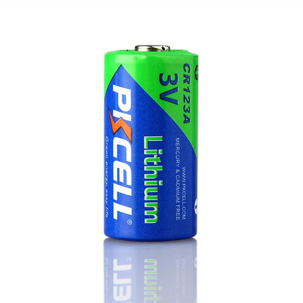 Pkcell Primary Lithium Non-Rechargeable Battery 3V Cr123A for Camera Microphones Flashlight