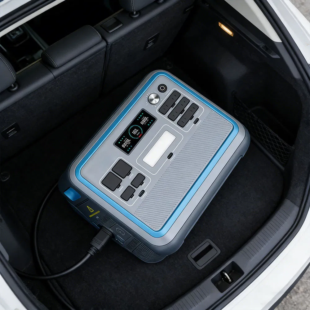 Manufacturers Customized Standby Camping Outdoor 2400W Portable Power Station Emergency Energy Storage Supply Solar Storage Generator Lithium Ion Battery