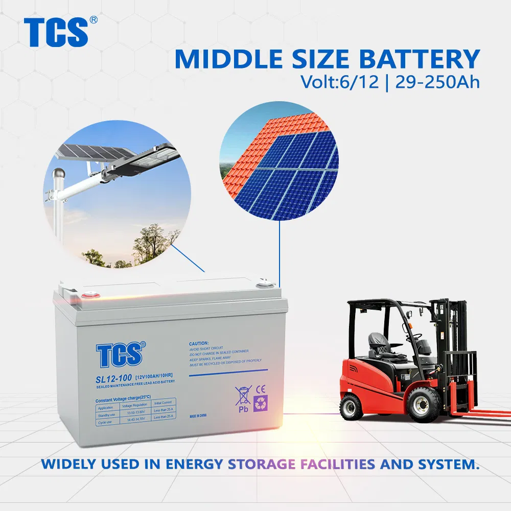 Tcs SL12-120 12 Volt 120ah SLA AGM UPS and Non Spillable Sealed Rechargeable Lead Acid Battery 12V