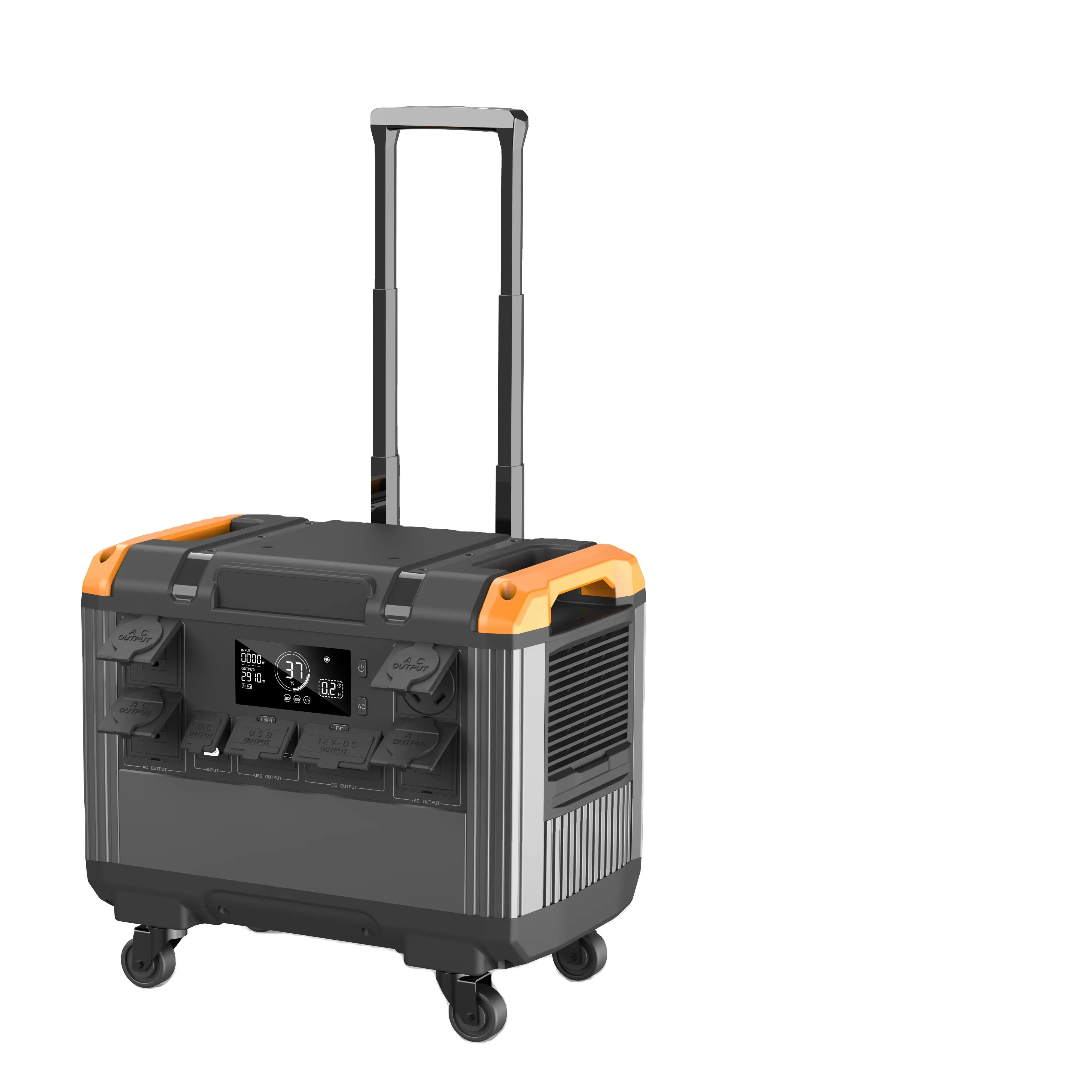 Outdoor Indoor Emergency Energy Storage Power Battery 2400W Portable Solar Generator Outdoor Camping Emergency Power