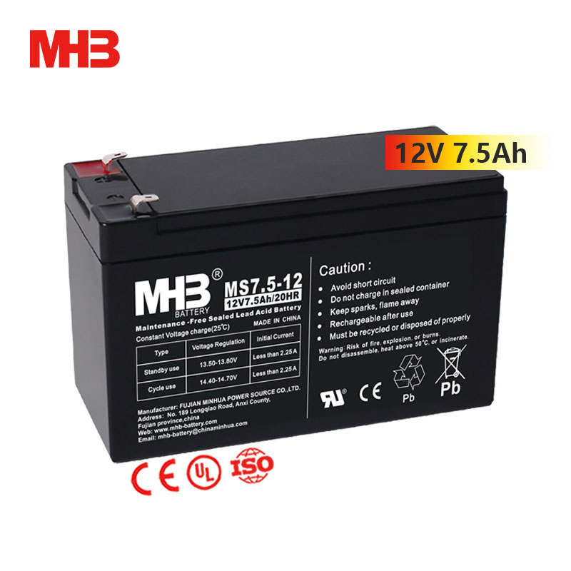 Mhb Hot Sale VRLA AGM SLA 12V 7.5ah Batterie 20hr Storage Seal Lead Acid Battery for Electric Toys