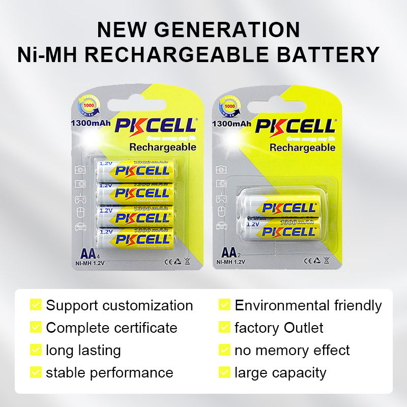 1.2V NiMH Battery AA 1300mAh Rechargeable Nickel Metal Hydride Batteries