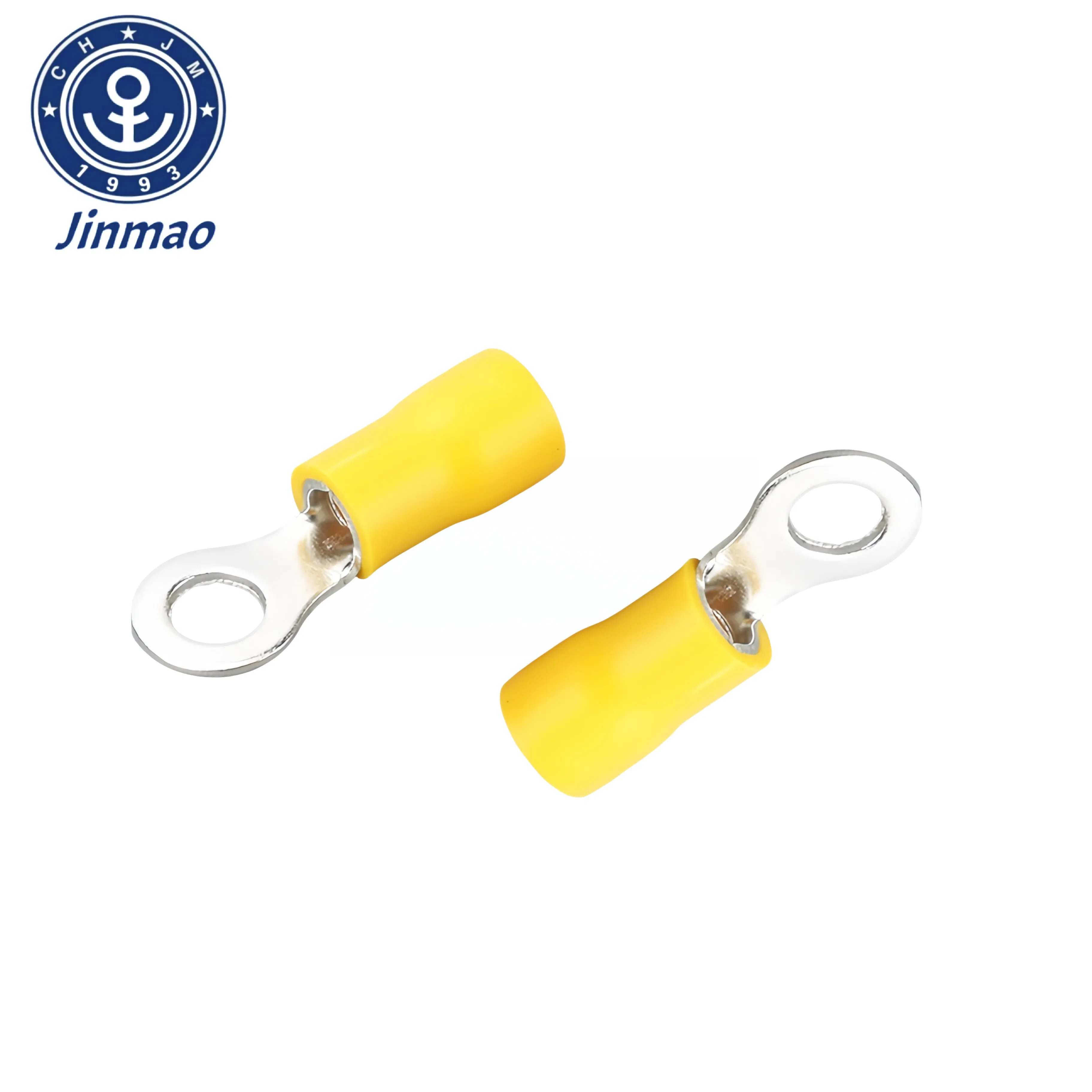 Cold Pressed RV Insulation Ring Terminal Lug Tin Plated Copper Cable Termination Ring Shovel Connector Cable Lug, Terminal