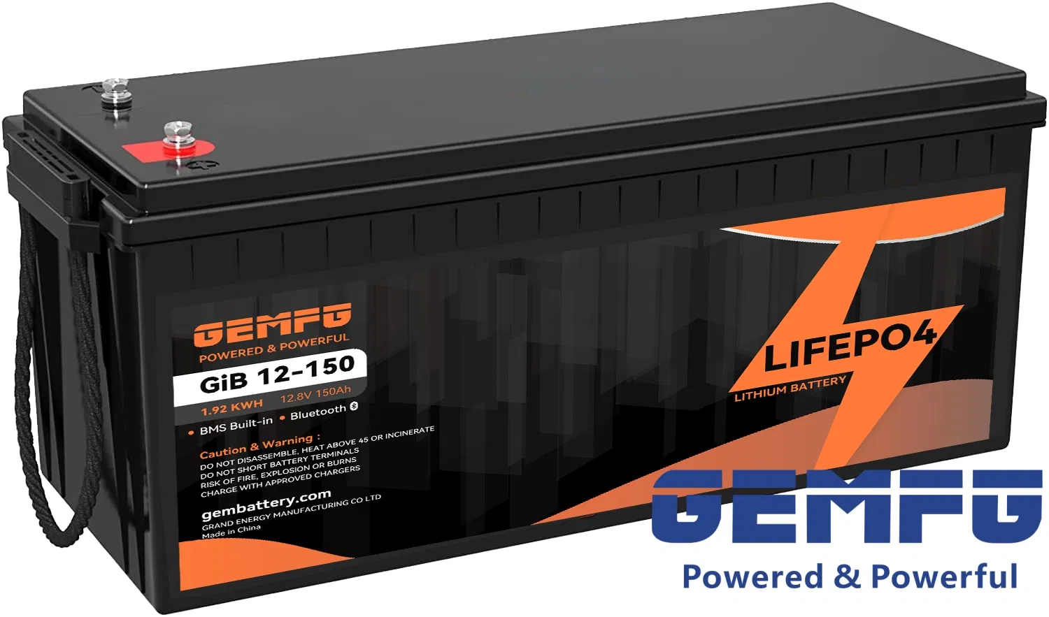 GEMFG Battery Energy Storage 12V200AH Power Wall Photovoltaic Energy Portable Solar Storage 5KWH 10KWH LiFePO4 Lithium Battery