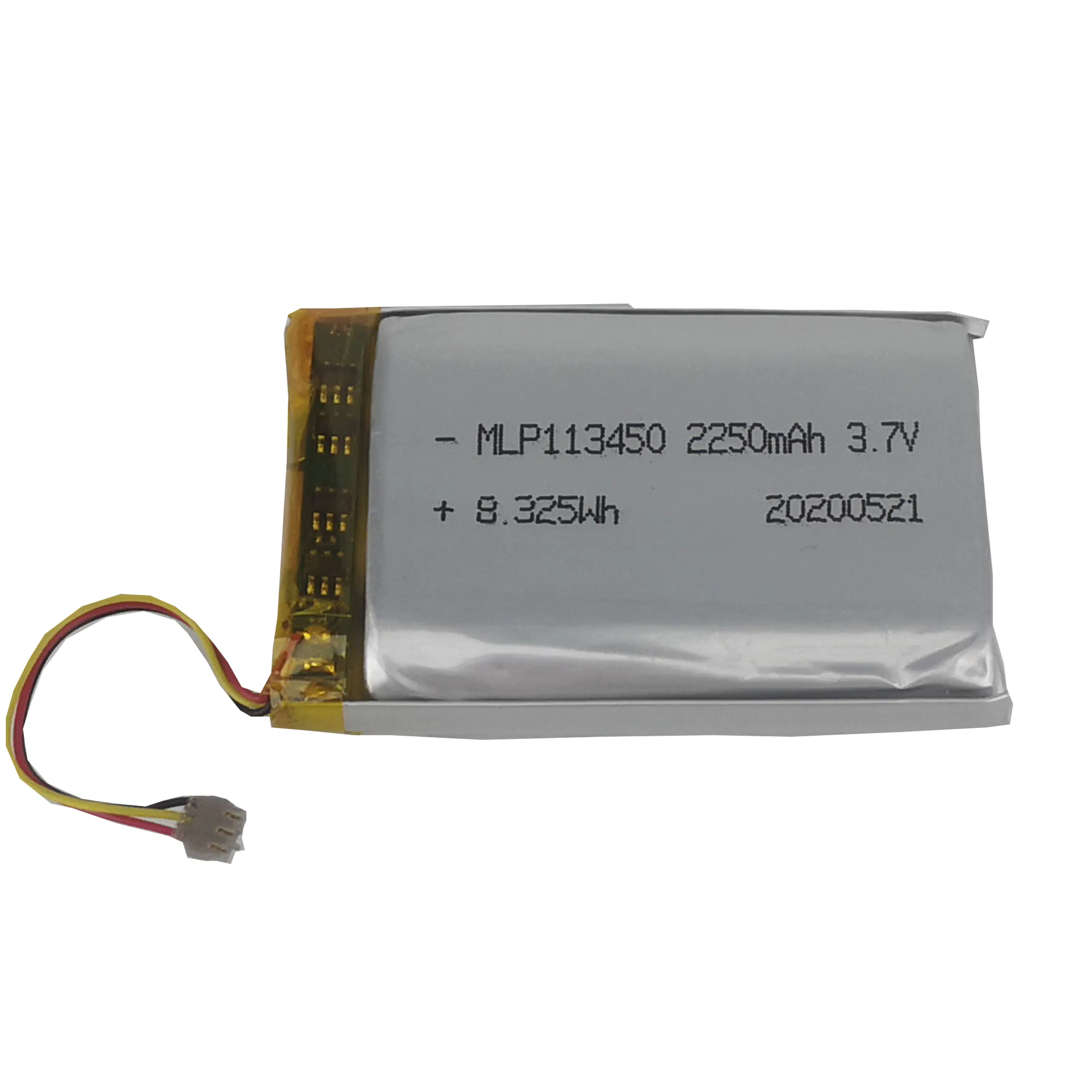 High Quality 3.7V 2250mAh Lithium Polymer Battery 113450 Rechargeable Lithium Battery for Power Portable Exchange Devices Power Tools with RoHS Ce Un38.3