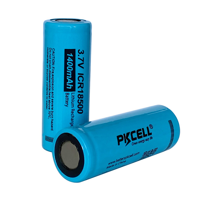 Hot Sale Li-ion Rechargeable 3.7V 18500 1400mAh Battery for Consumer Electronics