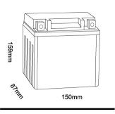 YTX16L Lead Acid Battery Charging Rechargeable Batteries Motorcycle Battery