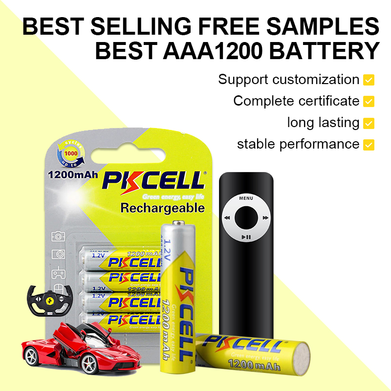 Pkcell Ni-MH AAA 600mAh 1.2V Rechargeable Battery Nickel Metal Hydride Batteries
