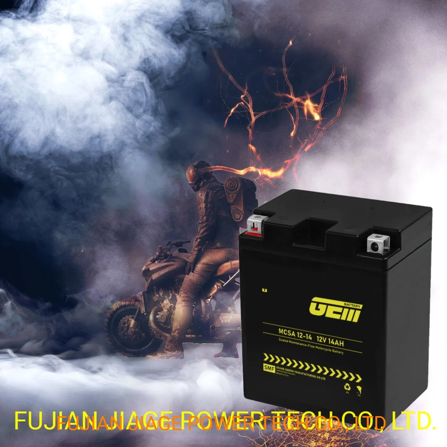 MCSA 12V6.5AH Motorcycle Battery Intelligent Gel MF Maintenance Free Factory Activated Power Sports High Performance Rechargeable Lead Acid Battery - GEMBATTERY