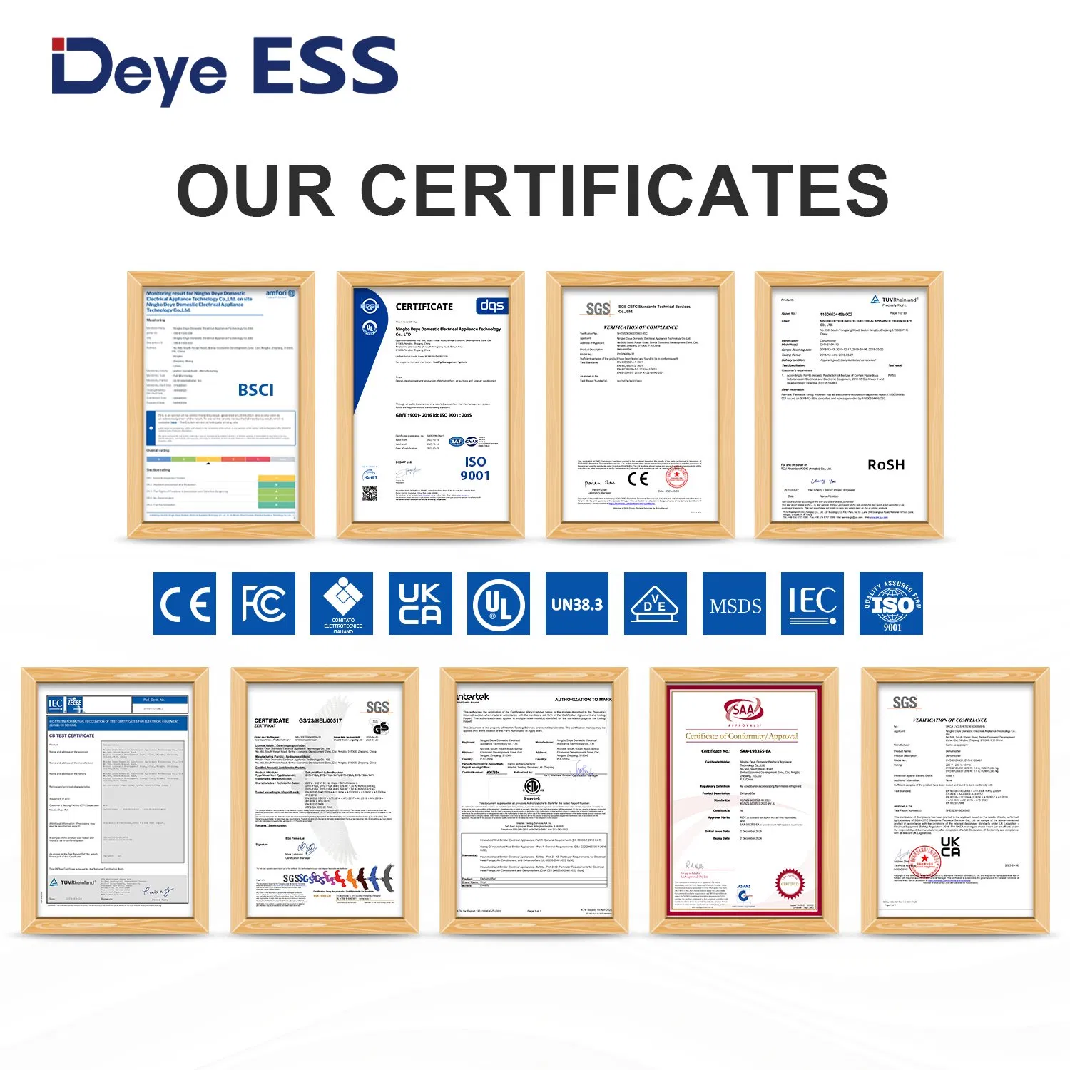 Deye Ess Bos-G Intelligent BMS Industrial Battery 100ah 51.2V Home Battery Storage System Container