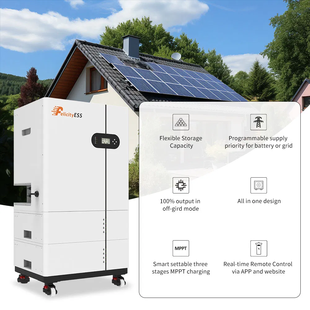 Felicityess Portable Solar Power Plant with Built-in 5kwh Battery