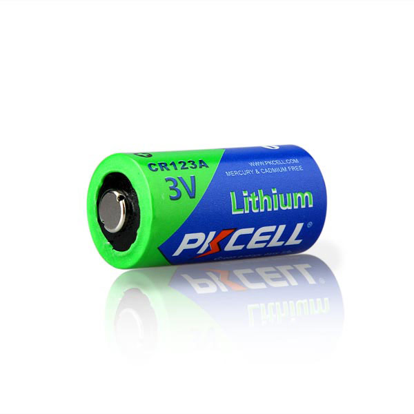 Pkcell Primary Lithium Non-Rechargeable Battery 3V Cr123A for Camera Microphones Flashlight
