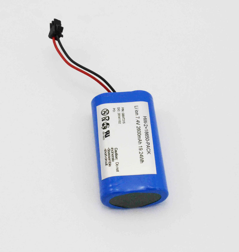 Rechargeable Battery 18650 2s1p 3.7V 7.4V 11.1V 14.8V 2200/4400/8800mAh Lithium Ion Battery Pack for Bluetooth Speakers/Solar Lighting/RC Toys/Portable Power
