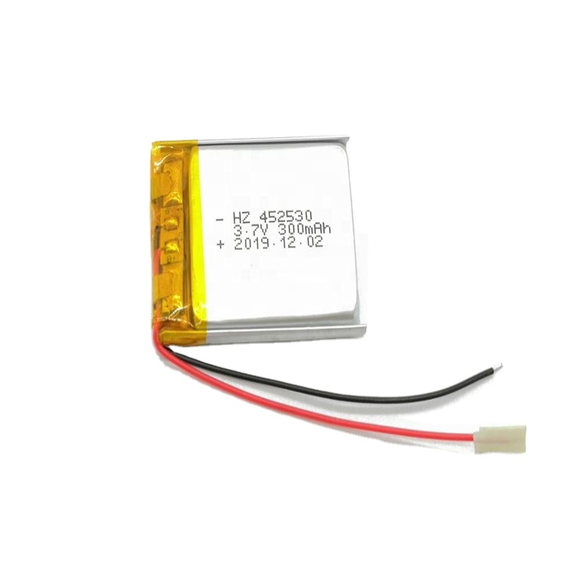 Tcbest Factory Direct Supply 452530 3.7V 300mAh Lithium Polymer Rechargeable Battery