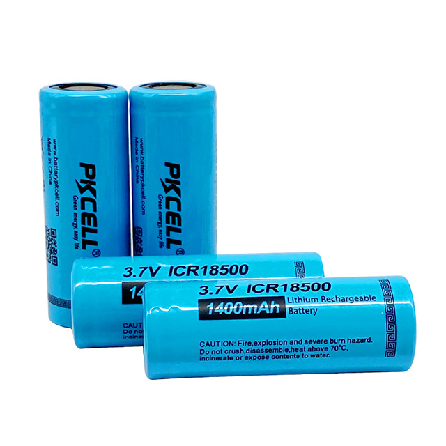 Hot Sale Li-ion Rechargeable 3.7V 18500 1400mAh Battery for Consumer Electronics