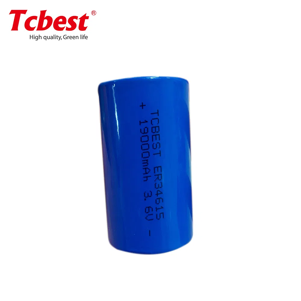 High Quality Er34615 D Size 3.6V 19000mAh Non Rechargeable Battery Li-ion Lisocl2 Cylindrical Primary Battery with CE/MSDS