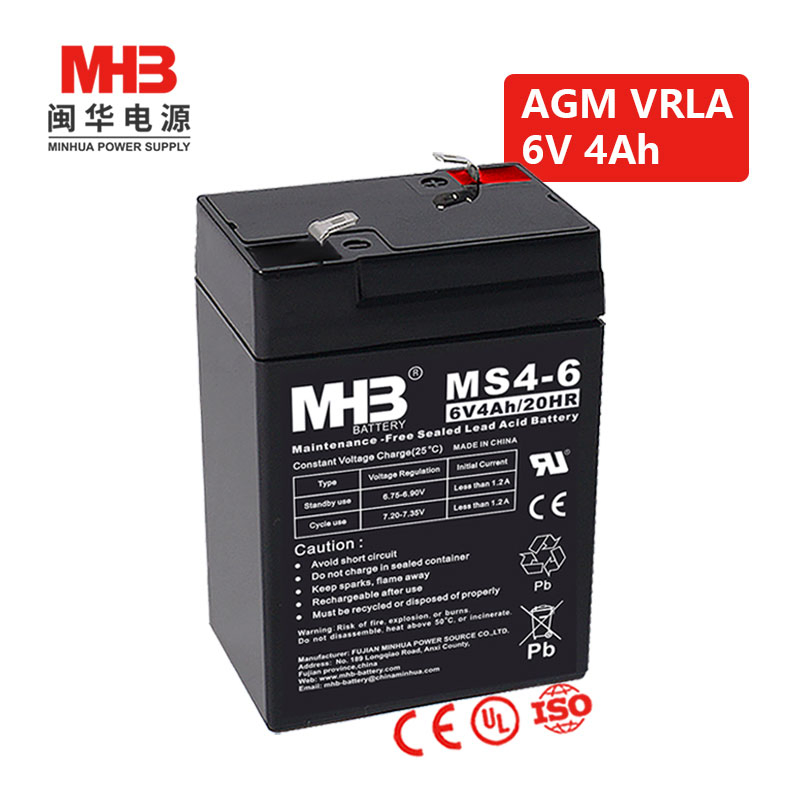 Mhb Ms4-6 Batterie 6V 4ah 20hr Rechargeable Seal Lead Acid Battery for Medical Equipment