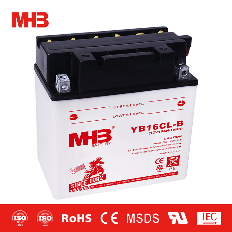Mhb Yb16cl-B Lead Acid 12V 16ah Motorcycle Dry Charged Battery