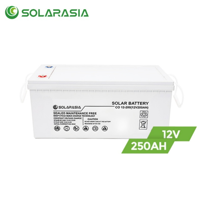 12V Gel Solar Battery 100ah 150ah 200ah Deep Cycle Maintenance Free Rechargeable Gel Battery Long Life Cycle for Solar Energy Storage RV Camping