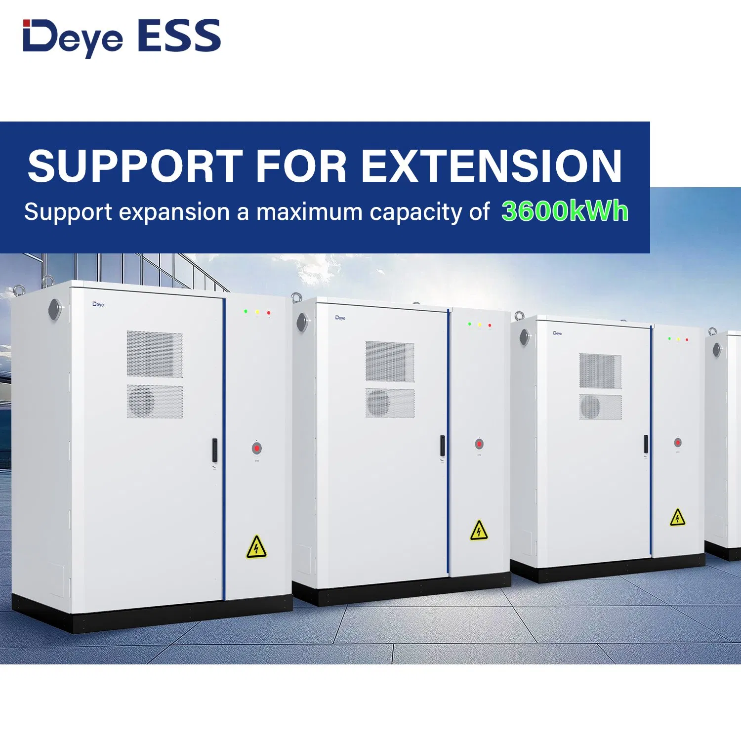 Deye Ess Ge-F120 Direct Sale Industrial 122.8kwh Lithium Battery Energy Storage for Solar Panels