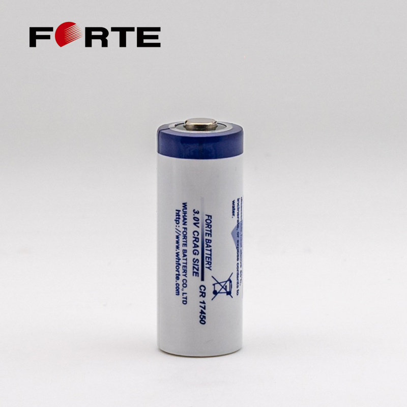 3.0V Non-Rechargeable Primary Lithium Battery Cr17450 Spriral Type Li-Mno2 Disposable Cylindrical Battery for Water Meter