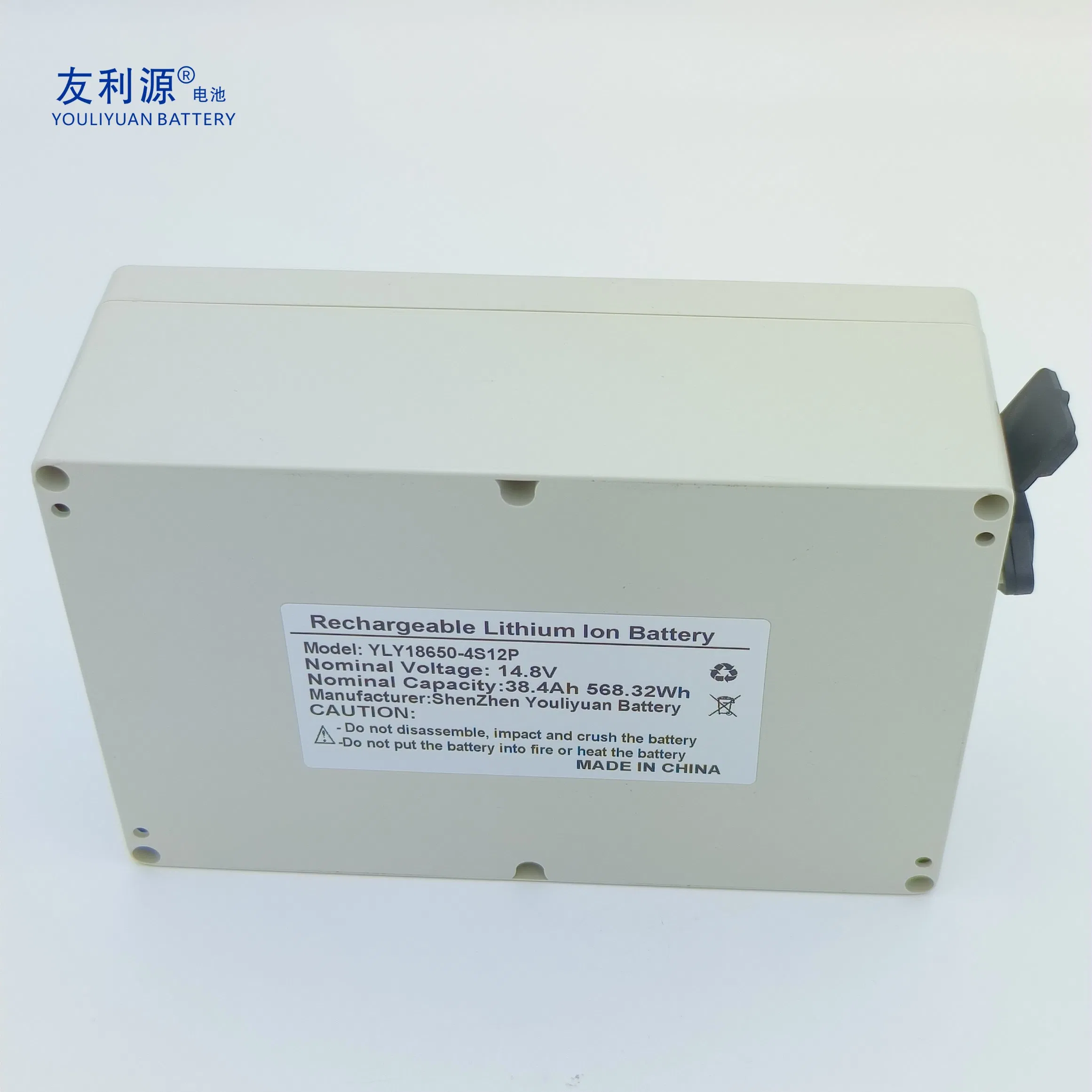 Maintenance Free 14.8V 38.4ah Rechargeable 18650 Lithuim Ion Battery with BMS for Home Emergency Lighting Backup Power