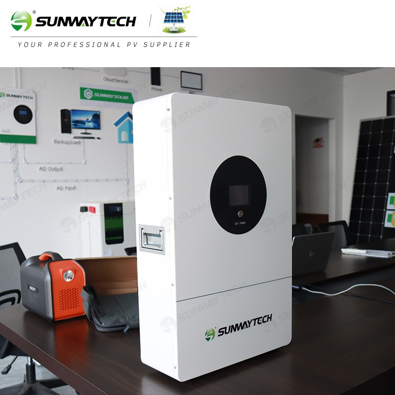 Sw51b100tw2 Sunway 6000+ Cycle Times 51.2V 100ah Battery Rechargeable Lithium Wall Mounted Lithium 5kwh LiFePO4 Batteries