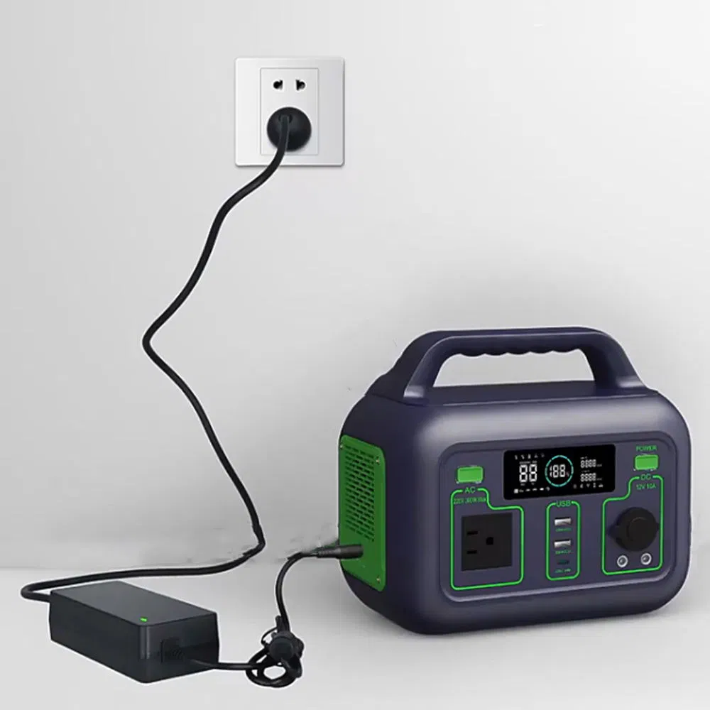 300W 220V Pure Sine Wave LiFePO4 Lithium, Outdoor Camping Car Home Backup Residential Use, UK Compatible Type-C AC/DC Energy Storage Battery