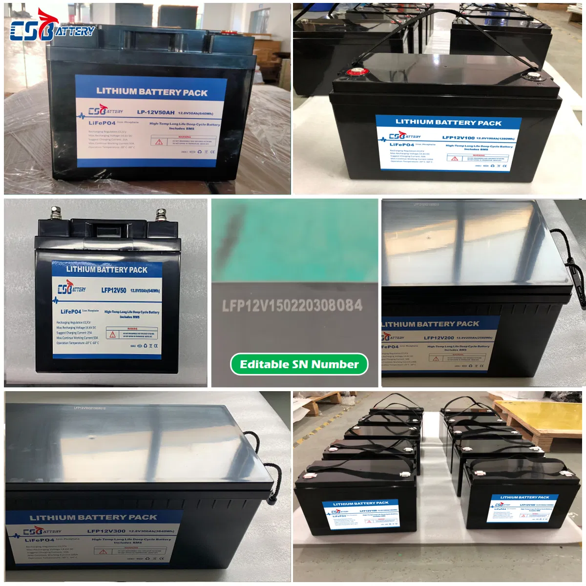 Csbattery Low Temperature Operation 12V50ah LiFePO4 Battery Pack Energy Storage Battery Ava