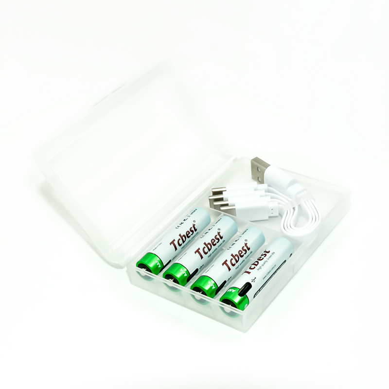 2025 New AAA Rechargeable Battery Use Best Hot Sale Li-ion Battery Going Long Cycle Life Lithium USB Cable Type-C
