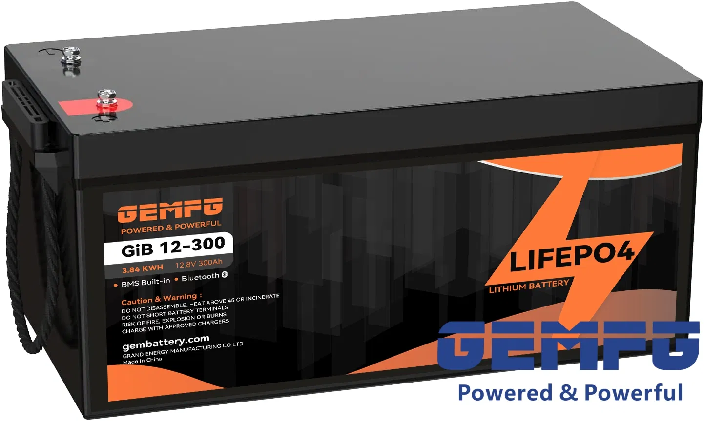 GEMFG Battery Energy Storage 12V200AH Power Wall Photovoltaic Energy Portable Solar Storage 5KWH 10KWH LiFePO4 Lithium Battery